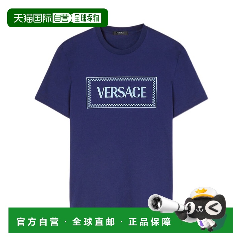 香港直邮VERSACE 24SS 刺绣徽标 T 恤 Men短袖范思哲