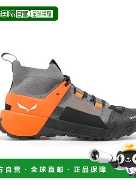 自营欧洲直邮SALEWA WILDFIRE男士灰色/姜黄色TPU高帮徒步鞋