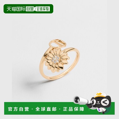 自营欧洲直邮Dior迪奥 CD Multi Flowers 女士金色金属水晶雏菊戒