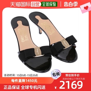 053958 女士黑色高跟拖鞋 FERRAGAMO 香港直邮FerragamoSALVATORE