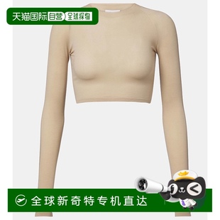香港直邮Alaia 针织短款 1小时内可退 女士 grey灰色 上衣 003774