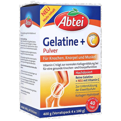 欧洲直邮德国Abtei胶原蛋白水解物维C粉关节骨骼肌肉保健400g