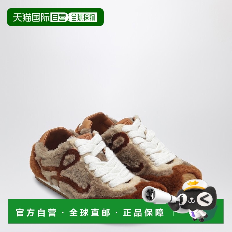 香港直邮LOEWE 罗意威 女士 Runner 2.0 芭蕾舞毛羊皮运动鞋(tan/