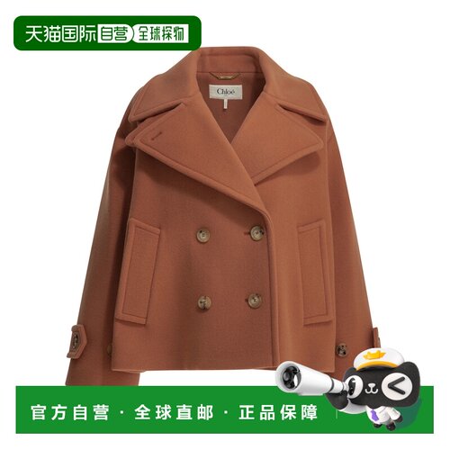 1h可退 香港直邮Chloe 蔻依 女士 短款羊毛大衣 CH25WMA962726AGP