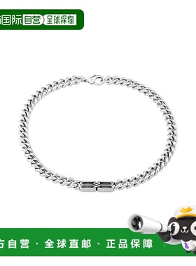 自营欧洲直邮Balenciaga巴黎世家 Bb Icon男士银色BB标识链条款项