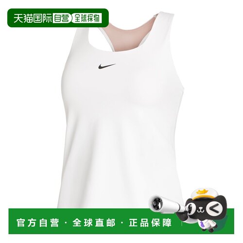 自营欧洲直邮Nike耐克 Dri-Fit Swoosh Bra女士白色聚酯纤维运动