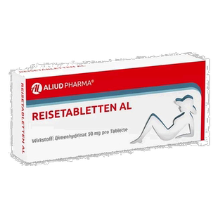 欧洲直邮德国药房ALIUD晕车晕船茶苯海明头晕眩晕恶心呕吐片20粒