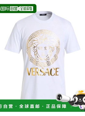 香港直邮versace 范思哲 男士 T恤 white白色 舒适时尚