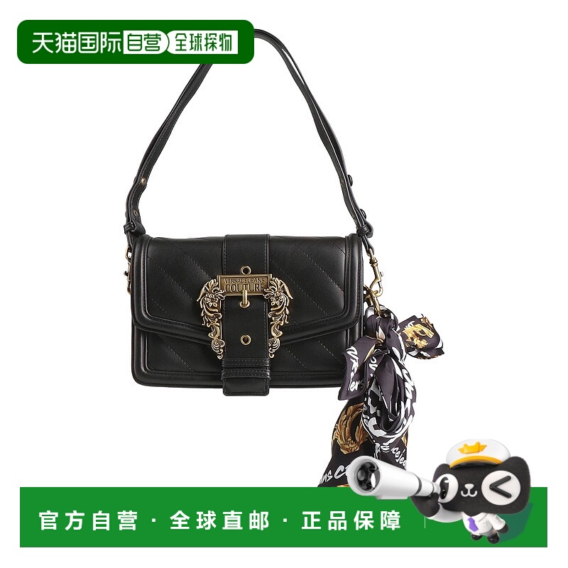 1h可退 香港直邮versace 范思哲 女士 肩包 black黑色 舒适时尚