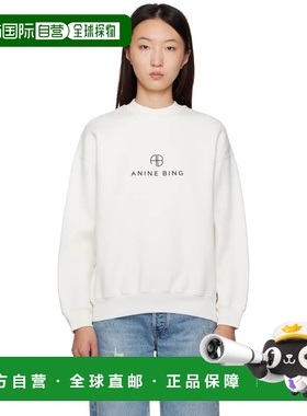 1h可退 香港直邮ANINE BING 女士 灰白色 Jaci Monogram 套头衫 A