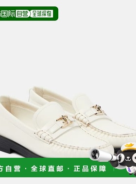 1h可退 香港直邮Jimmy Choo 周仰杰 女士 Addie 徽标皮质乐福鞋