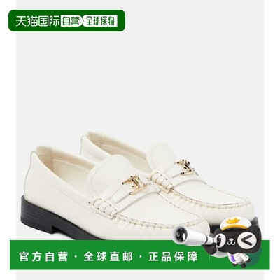 1h可退 香港直邮Jimmy Choo 周仰杰 女士 Addie 徽标皮质乐福鞋