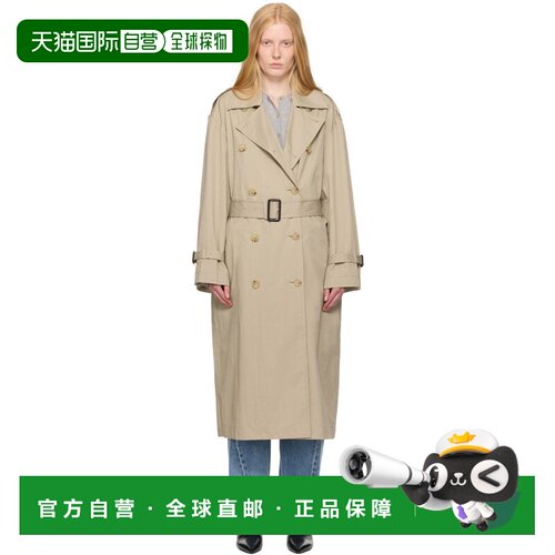 香港直邮toteme 女士 卡其色 Crisp Summer 风衣 252WRO0197FB041