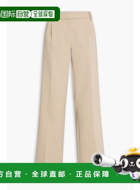 香港直邮Coperni 女士 褶裥绉纱阔腿裤直筒裤 COPP26BIS111BEIGE