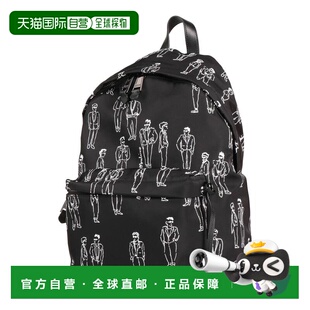 香港直邮Moschino 莫斯奇诺 男士 背包 BLACK 黑色双肩包时尚舒适