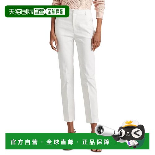 美国直邮Lauren Ralph Lauren 女士弹力棉混纺直筒裤 长裤