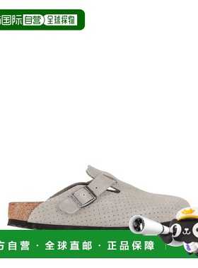 1h可退 香港直邮birkenstock 勃肯 女士 Mules 木屐 grey灰色 舒