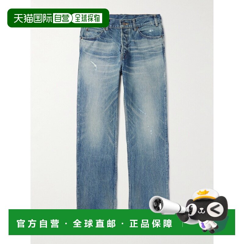 香港直邮1h可退 Celine 思琳 男士 腰带袢牛仔裤 2N574967W直筒裤