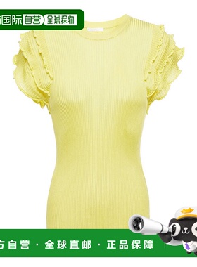 香港直邮Chloe 蔻依 女士 荷叶边罗纹针织上衣 CHC20SMH64610