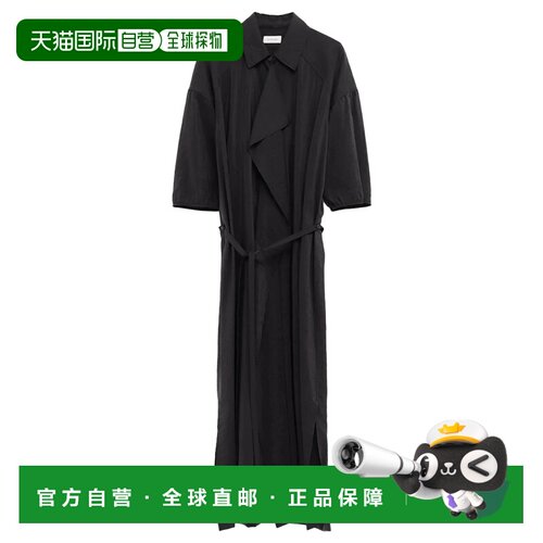 欧洲直邮Lemaire Asymmetrical Shirt Dress Black