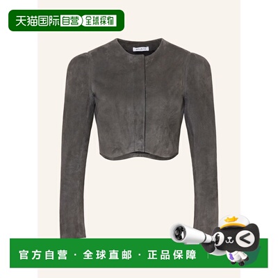 香港直邮ALAIA 女士夹克 100319718214000 CO 灰色 Cropped Leath
