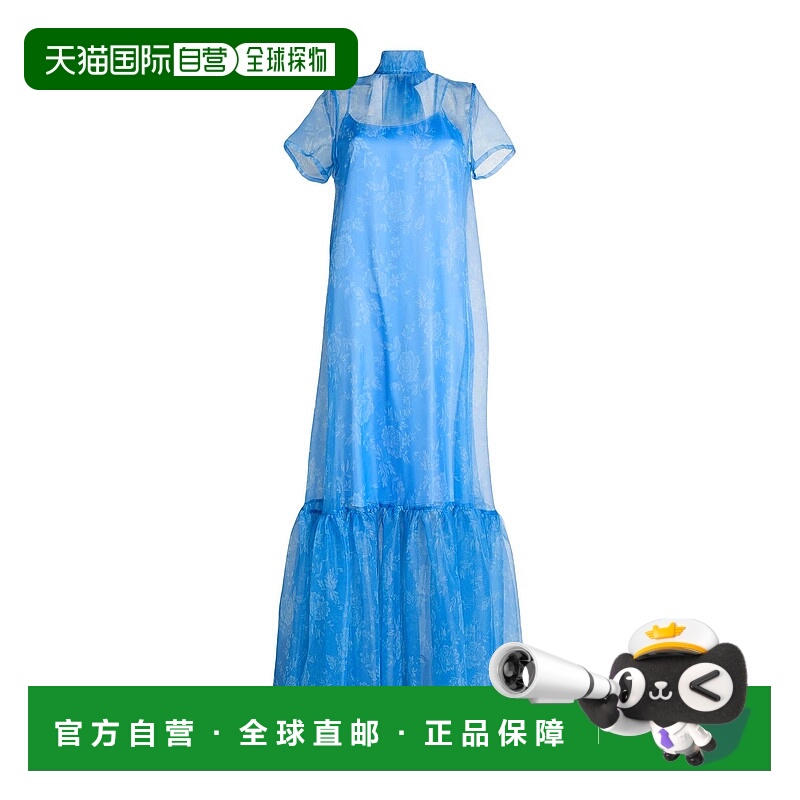 1h可退 香港直邮Staud 女士 长款连衣裙 blue蓝色 舒适时尚