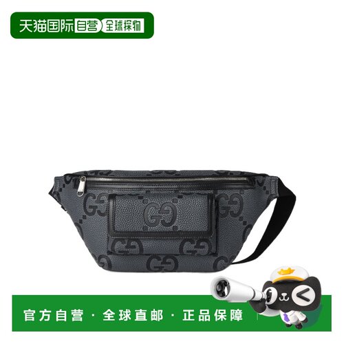香港直邮GUCCI 男士腰包 645093AAEB91045 SS2025 黑色 中号GG腰
