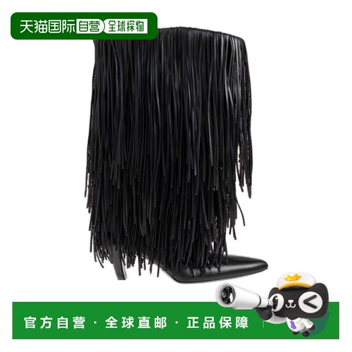 香港直邮Balenciaga Avenue流苏短筒靴巴黎世家高跟 853876WBDO0