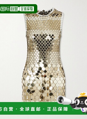 1h可退 香港直邮Rabanne 女士 链甲迷你连衣裙 26PIRO214PS0129