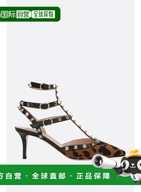 香港直邮valentino 华伦天奴 女士 铆钉小马毛露跟女鞋 7W0S0375A