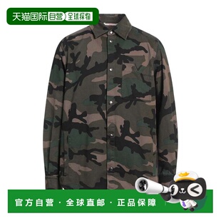 华伦天奴 舒适时尚 男士 green绿色 花纹衬衫 香港直邮valentino