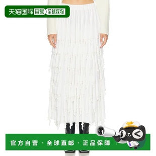 1h可退 香港直邮alaia 女士 层叠感半身裙 AA9J2417K097B