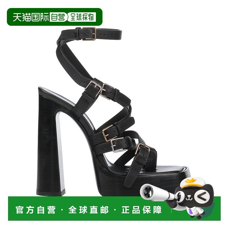 1h可退 香港直邮Saint Laurent 圣罗兰 女士 人字拖 black黑色 舒