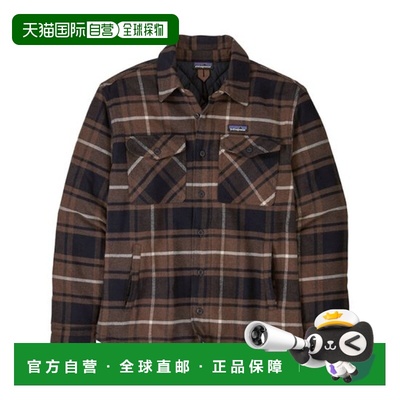 自营欧洲直邮PATAGONIA FJORD FLANNEL男士棕色棉质格纹衬衫