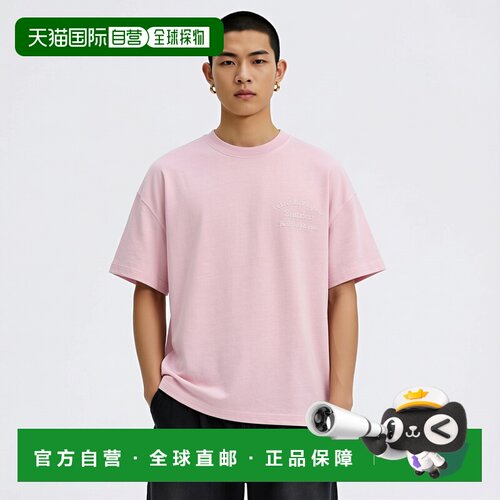 自营欧洲直邮Carhartt WIP Bait Shack粉紫色棉圆领短袖T恤男女通