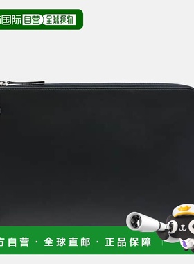 香港直邮The Row 女士 Portfolio 皮革手包 black黑色 舒适时尚