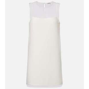 舒适时尚 香港直邮Staud white白色 层叠感直筒连衣裙 女士 Brea