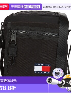 欧洲直邮Tommy Jeans 男士 TJM MISSION REPORTER 斜挎包 黑色