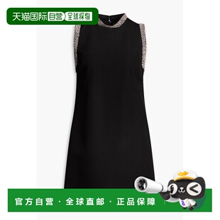 1h可退 香港直邮Sandro 女士 精饰绉纱迷你连衣裙 SFPRO04034BLAC