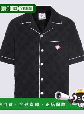 香港直邮Casablanca 男士 黑色衬衫 MSP26SH08502