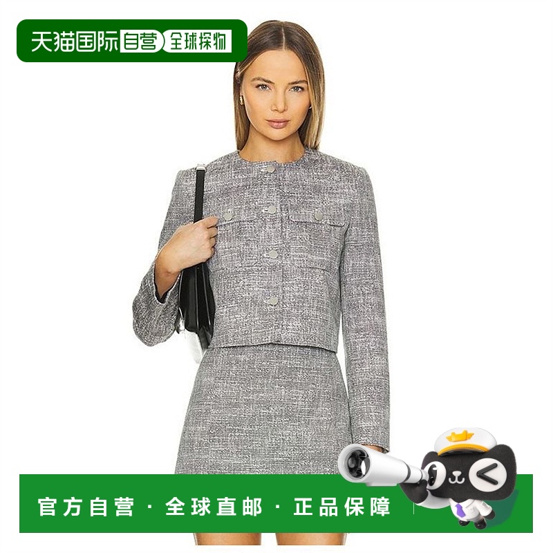 1h可退 香港直邮THEORY 希尔瑞 女士 花呢军装风夹克 O0104111
