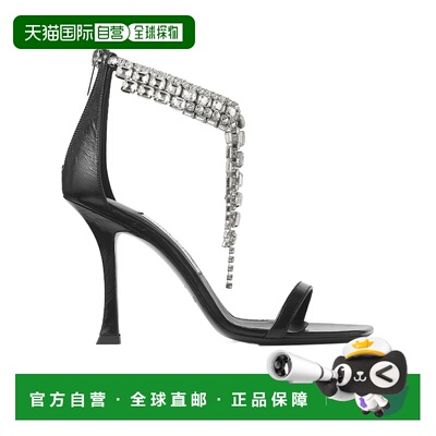 1h可退 Jimmy Choo 复古金属皮革高跟凉鞋 VERITYSANDAL100BYK