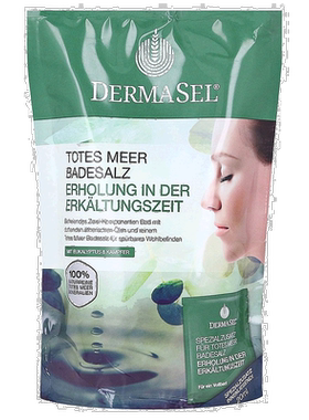 欧洲直邮德国药房DERMASEL死海海盐桉树薄荷浴盐1包驱寒通气正品