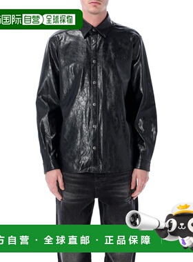 1h可退 香港直邮Diesel 迪赛 男士 S-Simply-Qmbu 纹理衬衫 A2002