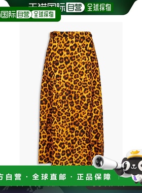 香港直邮Sandro 女士 豹纹缎面中长半身裙A字裙包臀裙 SFPJU00820