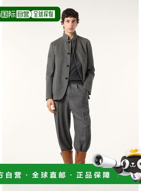 自营欧洲直邮Loro Piana 男士灰黑色初剪羊毛毛衣羊绒