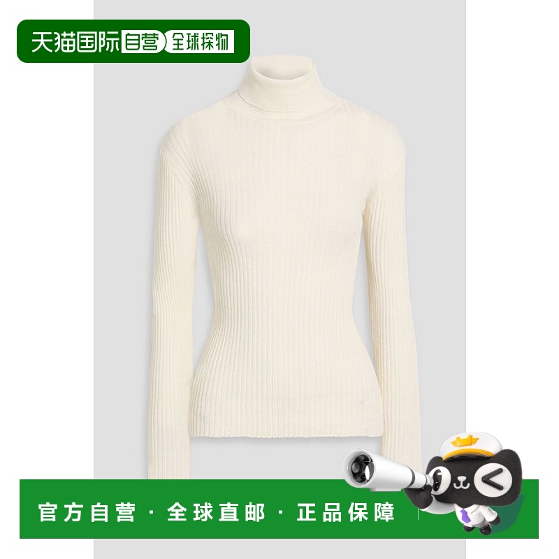 1h可退 香港直邮ANINE BING 女士 Kyle 罗纹羊毛混纺高领毛衣 A09