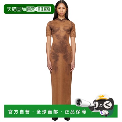 1h可退 Acne Studios 艾克妮 女士 棕色 Trompe L’Oeil连衣裙