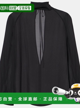 香港直邮NILI LOTAN 女士 Elianna 真丝上衣 black黑色 舒适时尚