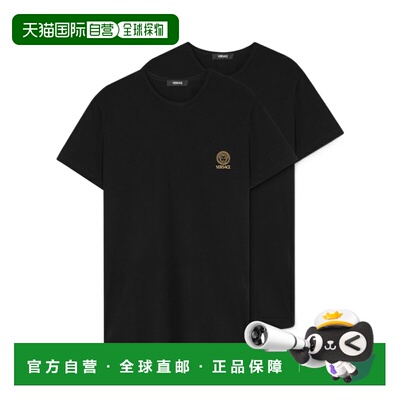1h可退 香港直邮VERSACE 男士T恤 AU101931A10011A1008A1008 AW20